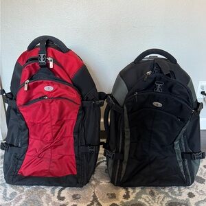 Victorinox Dual Backpack Set in Red and Black
